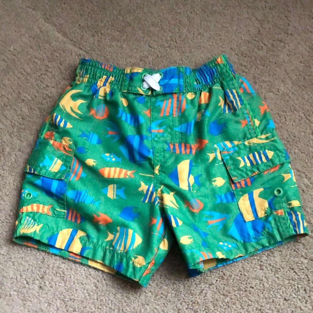 Faded Glory Swim trunks Fish 18mo